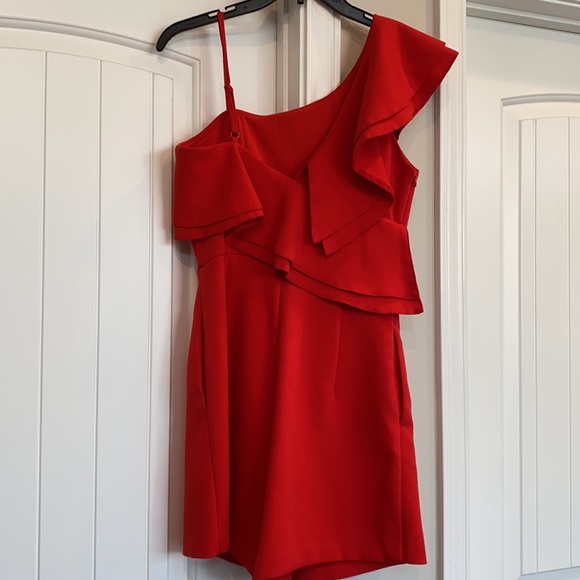 Red Ruffle Romper - Picture 2 of 3